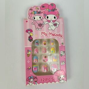 My Melody Nail Art Set Press on Do-it-yourself For Kids or Small fingers
